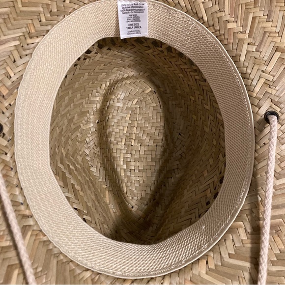 NWOT Vintage Unbranded Natural Rush Straw Sun Hat One Size - Picture 8 of 12